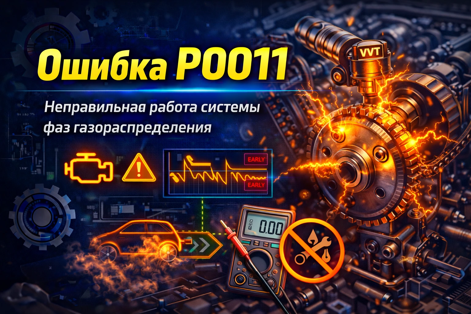 Ошибка P0011 — слишком раннее положение распредвала Bank 1: когда мотор едет, но фазы уже живут своей жизнью