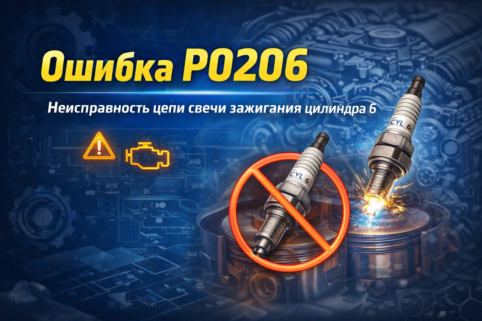 Ошибка P0206 — неисправность цепи форсунки 6 цилиндра: когда последний цилиндр портит всю картину работы двигателя