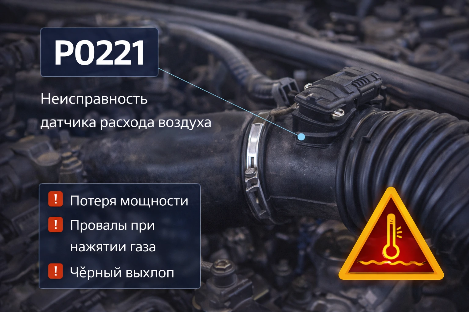 Ошибка P0221 — диапазон/производительность датчика положения дросселя B: когда второй канал дросселя вроде жив, но ведёт себя уже не так, как ожидает блок управления