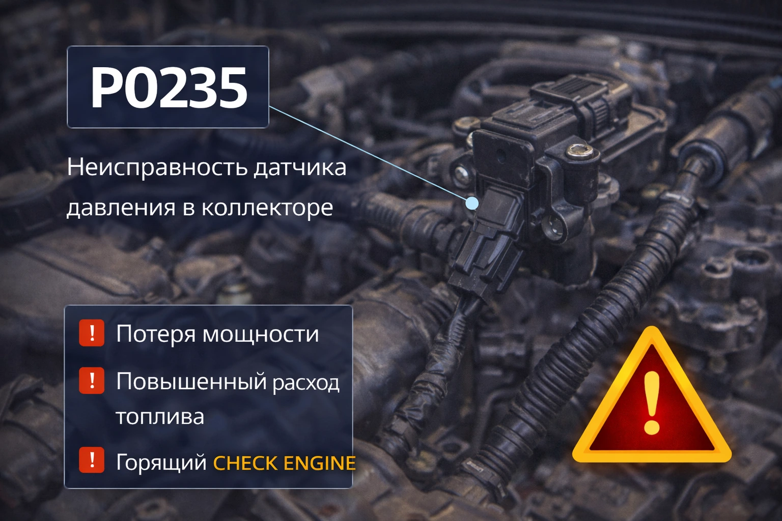 Ошибка P0235 — неисправность цепи датчика давления наддува: когда система турбонаддува теряет нормальную электрическую связь с датчиком давления