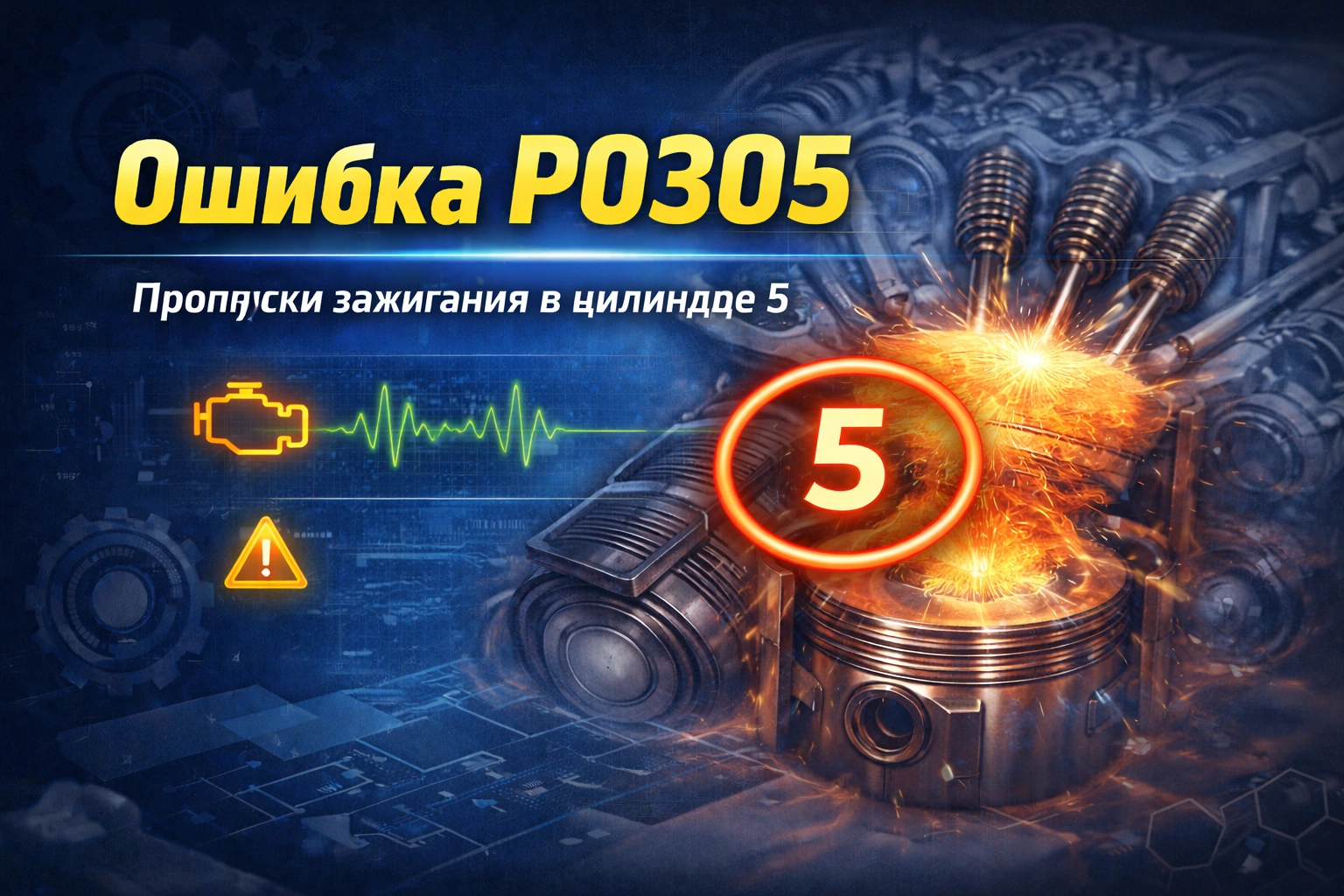 Ошибка P0305 — пропуски зажигания в 5 цилиндре: когда цилиндр как будто ещё работает, но мотор уже явно не в своей форме
