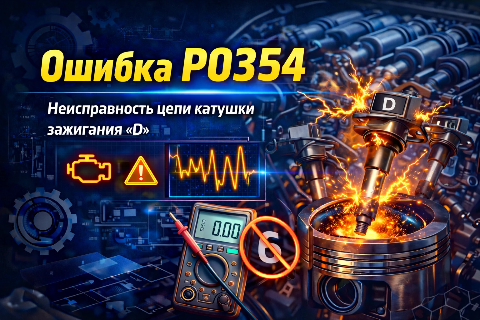 Ошибка P0354 — неисправность цепи катушки зажигания D: почему электрическая мелочь быстро превращается в заметную потерю тяги