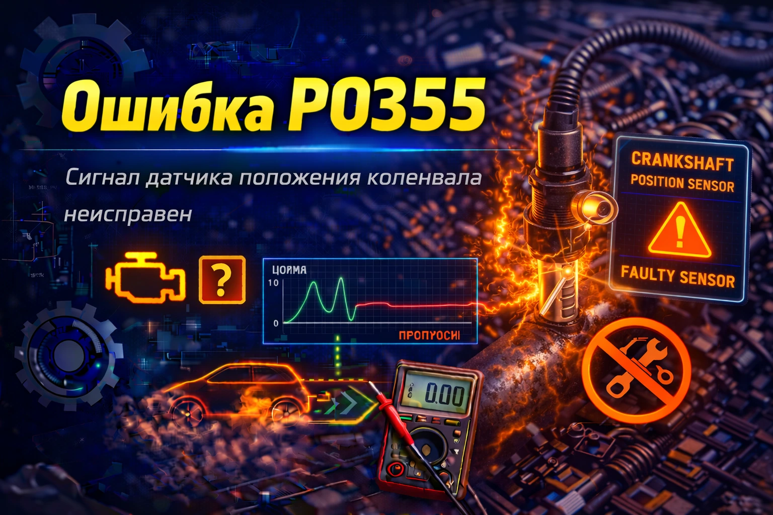 Ошибка P0355 — неисправность цепи катушки зажигания E: когда код уже прямо говорит, что проблема не в “вообще троит”, а в конкретном канале зажигания
