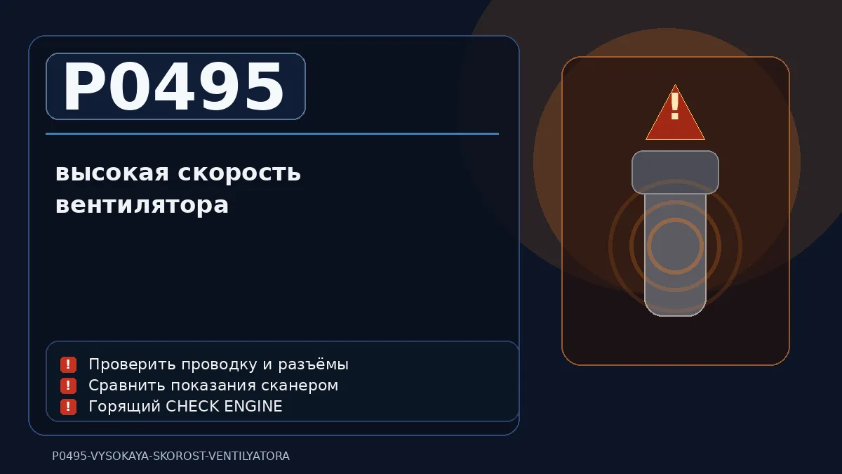 Ошибка P0495 — высокая скорость вентилятора