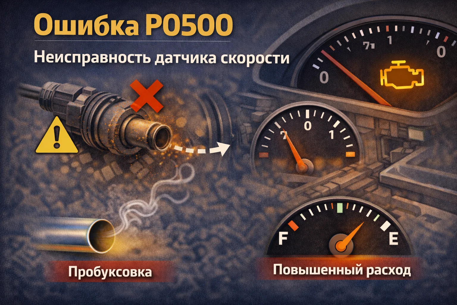 Ошибка P0500 — неисправность датчика скорости автомобиля: почему вместе со скоростью могут сойти с ума коробка, ABS и холостой ход