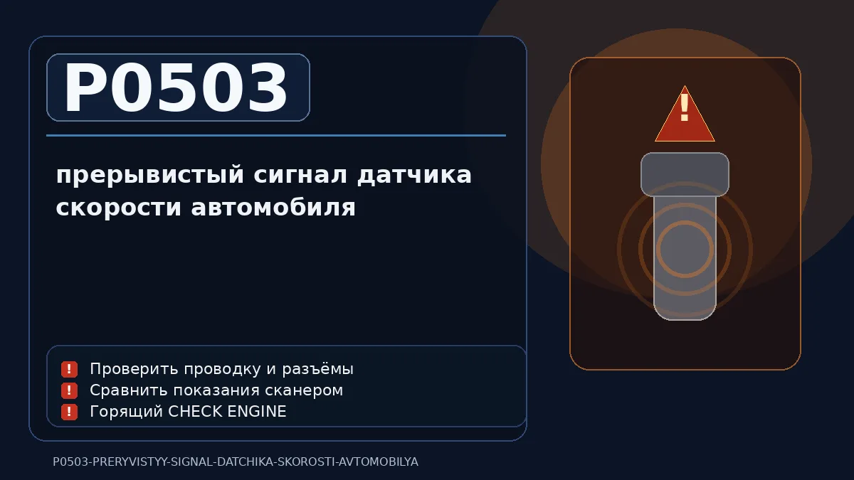 Ошибка P0503 — прерывистый сигнал датчика скорости автомобиля