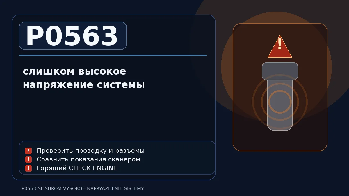 Ошибка P0563 — слишком высокое напряжение системы