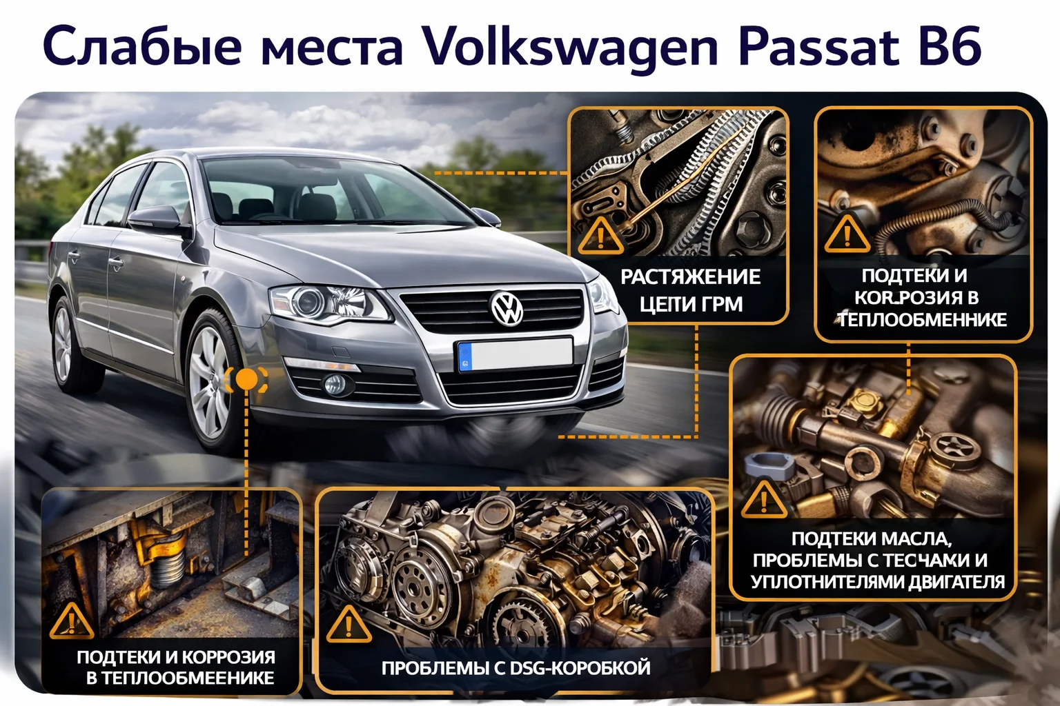 Слабые места Volkswagen Passat B6 — типичные проблемы и что смотреть перед покупкой